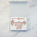 Set for Facial Massage 3 in 1, made of Pink Quartz