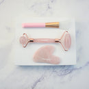 Set for Facial Massage 3 in 1, made of Pink Quartz