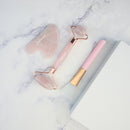 Set for Facial Massage 3 in 1, made of Pink Quartz