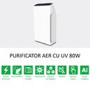 Purificator 80W, 5 filtre+UVC+Ionizare Negativa Safecare, SFC-OL80 + Robot Umidificator CADOU