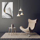 Panou Radiant Ceramic cu Infarosu, Tip Tablou, Telecomanda, WI-FI, Termostat, Model Abstract Grey- 500W (10MP)– ArtHeat Safecare