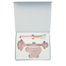 Set for Facial Massage 3 in 1, made of Pink Quartz